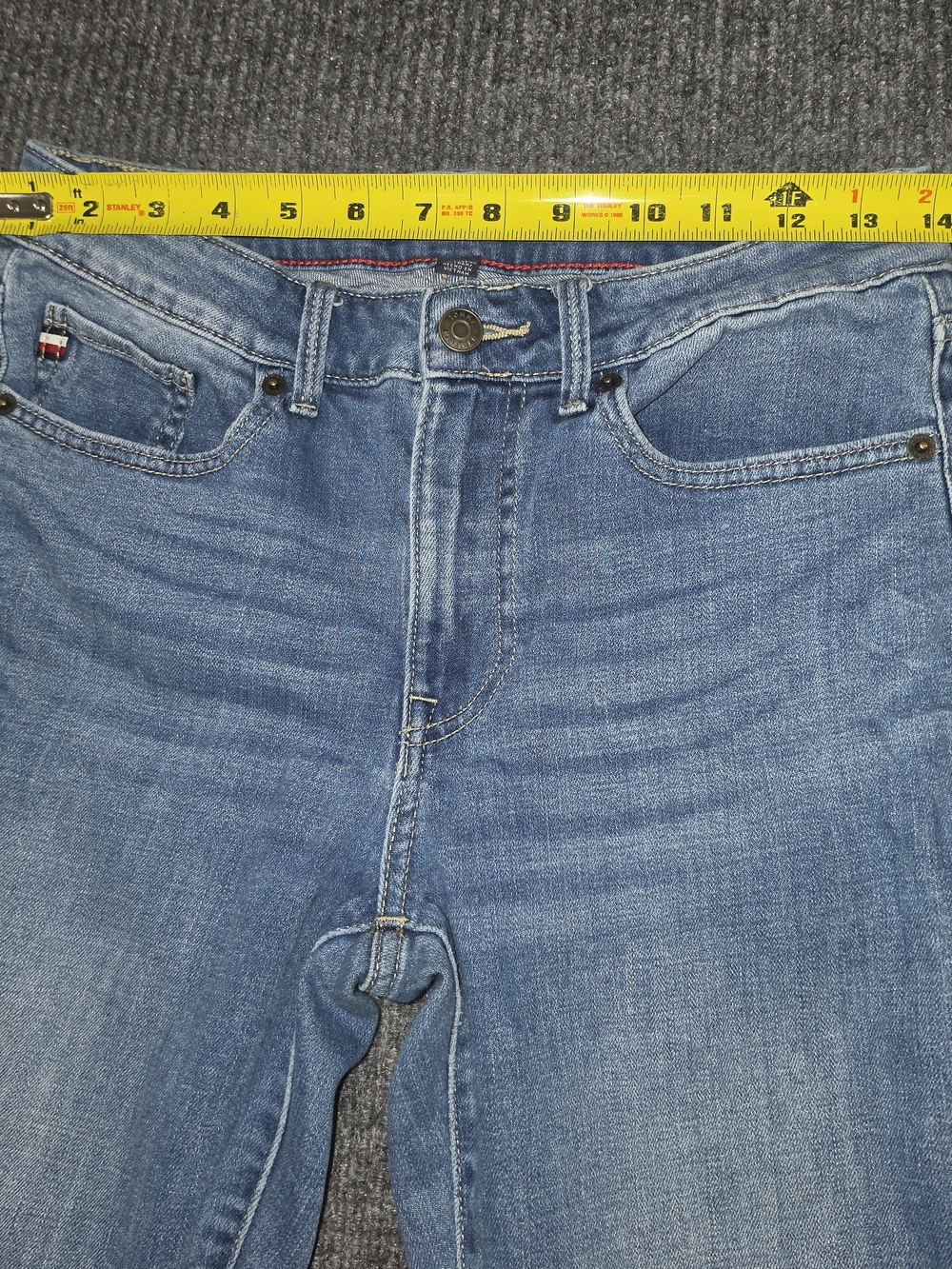 Tommy Hilfiger Light Blue Cuffed Mid-rise Slim Jeans - Picture 3 of 7